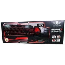 Spirit of Gamer Pack Gaming - Teclado Retroiluminado LED + Ratón 3200 DPI + Alfombrilla Skull, USB